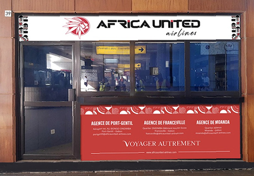 Africa United Airlines-agence aeroport Leon MBA Libreville